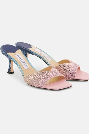 Jimmy Choo Pantoletten Skye 70 aus Satin mit Kristallen