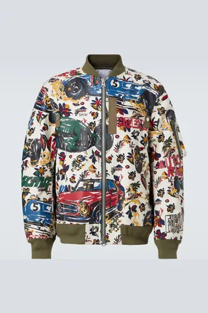 SACAI Bedruckte Bomberjacke aus Baumwolle