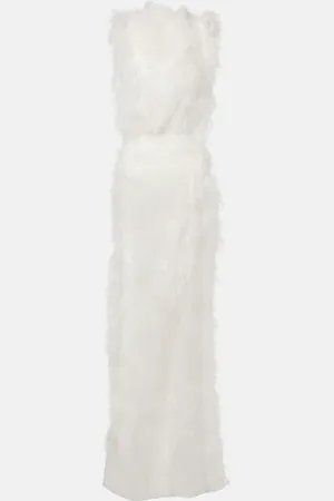 MATICEVSKI Robe Alabaster aus einem Seidengemisch