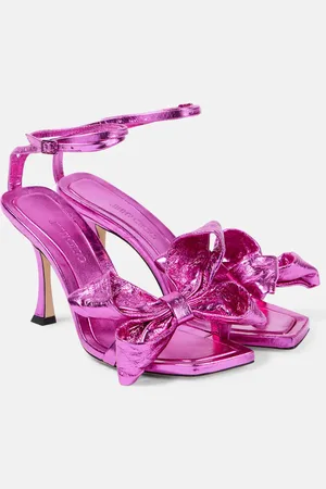 Jimmy Choo Sandalen Staz 90 aus Metallic-Leder