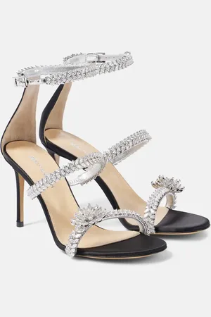 Mach & Mach Sandalen Crystal Flower aus Satin