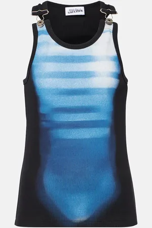 Jean Paul Gaultier Bedrucktes Top Le Male aus Jersey