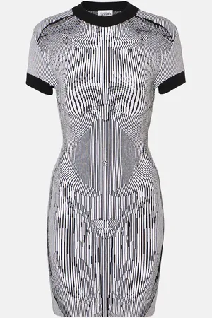 Jean Paul Gaultier Minikleid Morphing Pinstripe aus Jersey