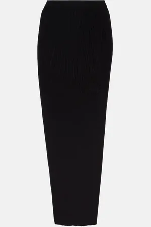 Rick Owens Midirock Sacriskirt aus Rippstrick