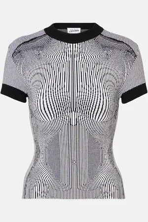 Jean Paul Gaultier Top Morphing Pinstripe aus Jersey