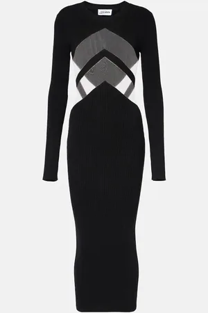 Jean Paul Gaultier Midikleid aus Jersey und Mesh