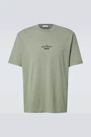 Stone Island Bedrucktes T-Shirt aus Baumwoll-Jersey