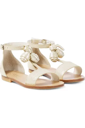 BONPOINT Sandalen Elmas aus Metallic-Leder
