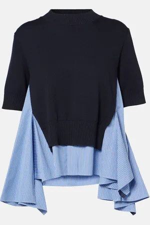 SACAI Pullover aus einem Baumwollgemisch