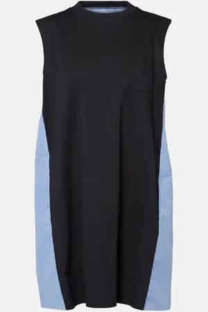 SACAI Minikleid aus Baumwollpopeline und Jersey