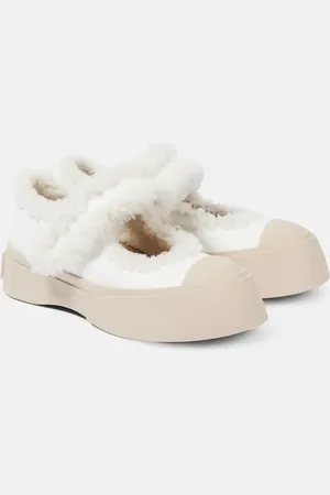 Marni Sneakers Pablo aus Leder mit Shearling