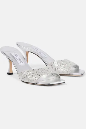 Jimmy Choo Pantoletten Skye 70 aus Satin mit Kristallen