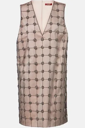 Max Mara Verziertes Minikleid Acino aus Tüll und Satin