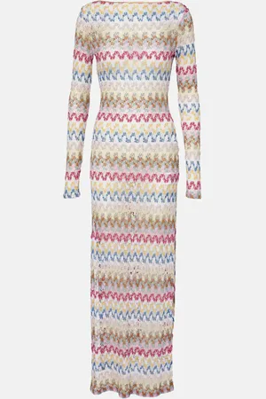 Missoni Maxikleid aus Häkelstrick