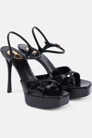Saint Laurent Plateausandalen Debbie 85 aus Leder
