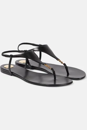 Saint Laurent Sandalen Cassandre aus Leder