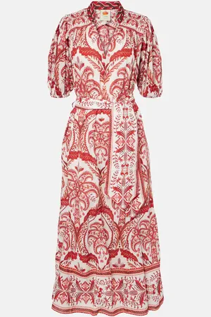 Farm Rio Maxikleid Tropical Cameo aus Baumwolle