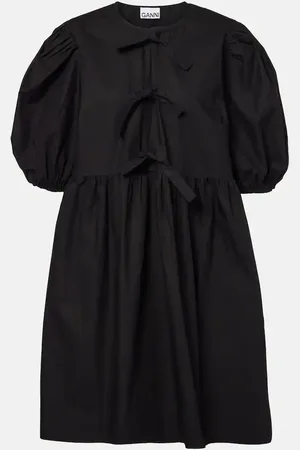 Ganni Minikleid aus Baumwollpopeline