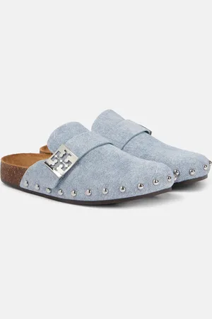 Tory Burch Verzierte Clogs Mellow aus Veloursleder