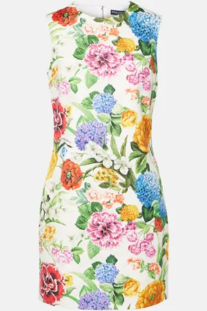 Dolce & Gabbana Bedrucktes Minikleid aus Baumwolle