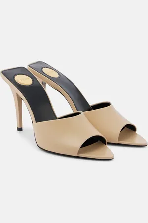 Saint Laurent Pantoletten Romy 90 aus Leder
