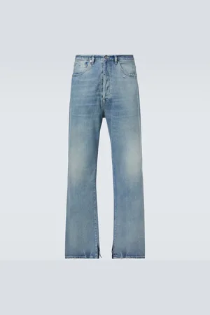 Maison Margiela Distressed Mid-Rise Wide-Leg Jeans