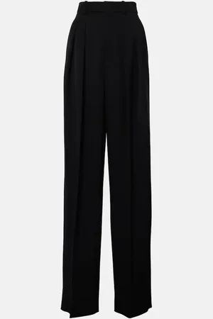 Saint Laurent High-Rise-Smokinghose aus Wolle