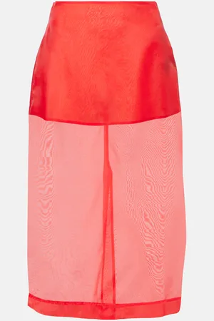 The Frankie Shop Midirock Peri aus einem Seidengemisch