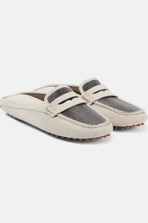 Brunello Cucinelli Mokassins Monili aus Veloursleder