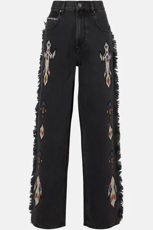Marant Etoile Bedruckte Wide-Leg Jeans Maella
