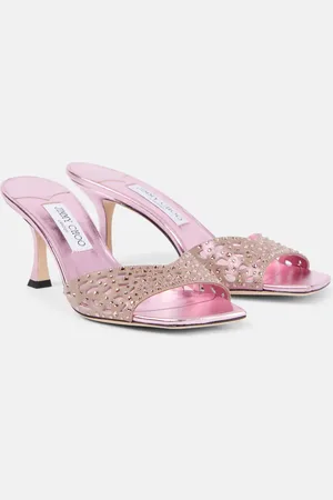 Jimmy Choo Pantoletten Skye 70 aus Satin mit Kristallen
