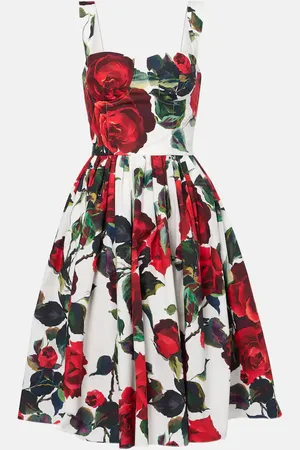 Dolce & Gabbana Midikleid aus Baumwollpopeline