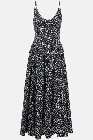 Staud Midikleid Dena aus Baumwollpopeline