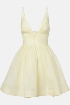 ZIMMERMANN Minikleid Illuminate aus Leinen und Seide