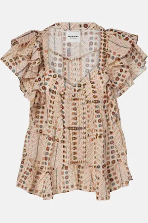 Marant Etoile Bedrucktes Top Madrana aus Baumwolle