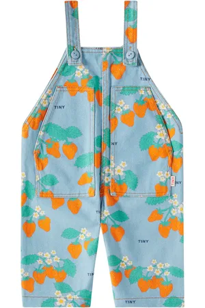 Tiny Cottons Baby Bedruckte Latzhose aus Denim