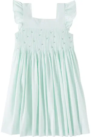 BONPOINT Besticktes Kleid Fiona aus Baumwollpopeline