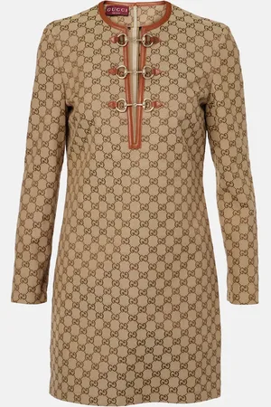 Gucci Minikleid Horsebit GG aus Canvas