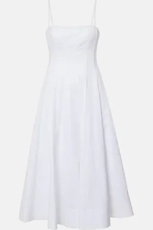 Staud Midikleid Wylie aus Baumwolle