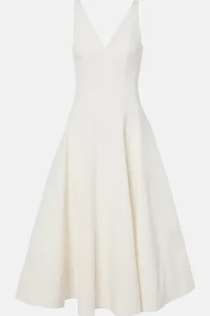 Staud Bridal Midikleid Marieta aus einem Baumwollgemisch