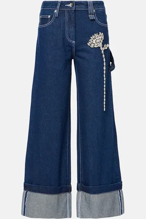 Simone Rocha Straight Jeans mit Kristallen