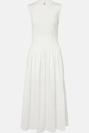 Totême Midikleid aus Baumwoll-Jersey