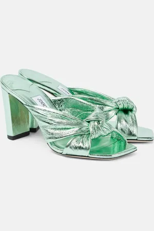 Jimmy Choo Sandalen Avenue 85 aus Metallic-Leder