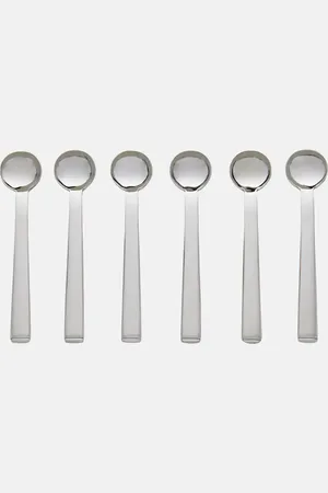 Alessi Set Rundes Modell aus sechs Mokkalöffeln
