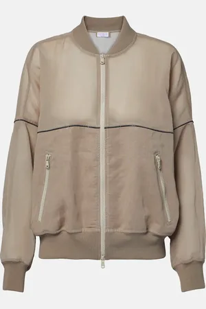 Brunello Cucinelli Bomberjacke aus Baumwollorganza