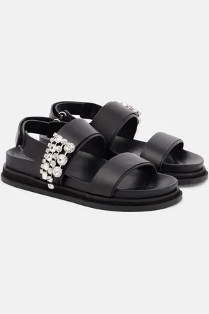 Jimmy Choo Sandalen Verity aus Leder mit Kristallen