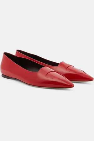 The Row Ballerinas Viv aus Leder