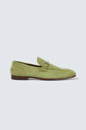 Gucci Loafers Jordaan Horsebit aus Veloursleder
