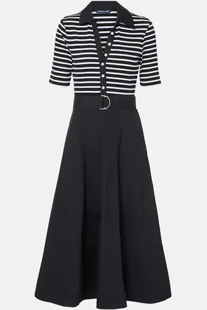 VERONICA BEARD Polokleid Delise aus einem Baumwollgemisch