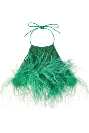 Oseree Oséree Kids Top Lumière Plumage mit Federn